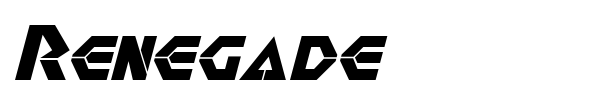 Renegade font preview